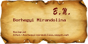 Borhegyi Mirandolina névjegykártya
